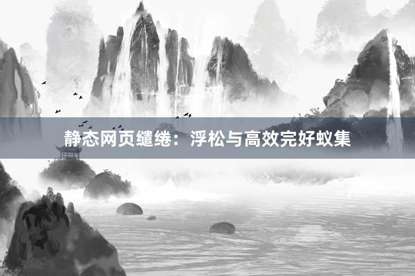 静态网页缱绻：浮松与高效完好蚁集